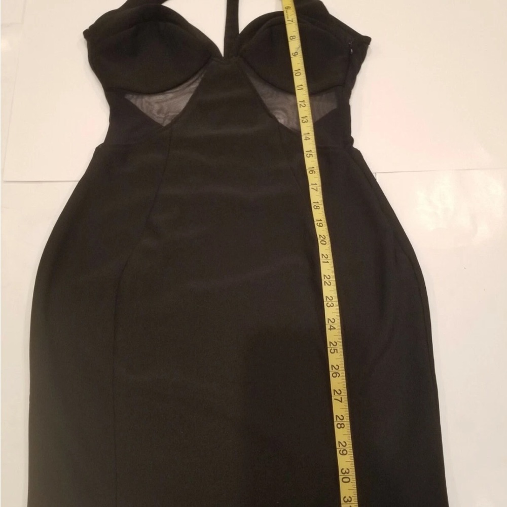 TOBI Elegant Black Sheer Halter Dress Midi Dress Size M NWOT - Picture 7 of 9